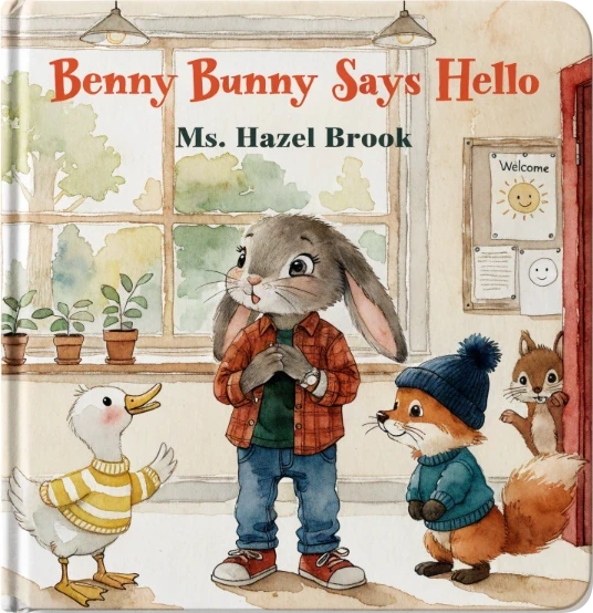 Maqueta del libro: Benny Bunny Says Hello