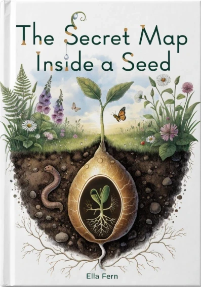 Maqueta del libro: The Secret Map Inside a Seed