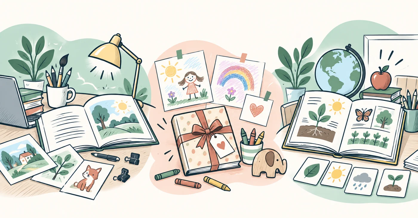 Three book-making workspaces for professional creators, families and classroom teachers